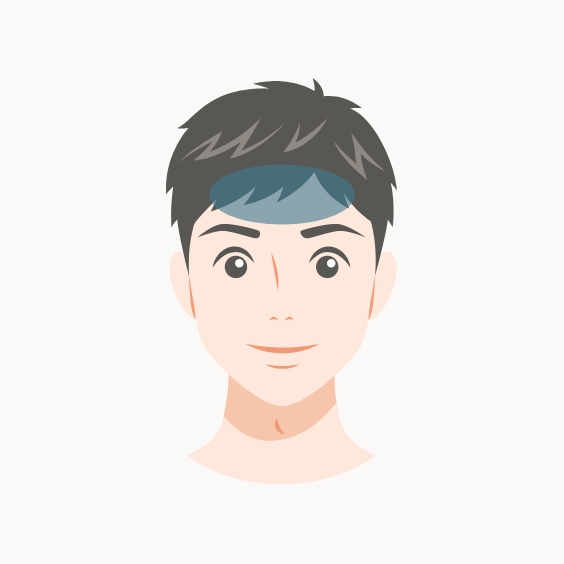 顔上部イラスト