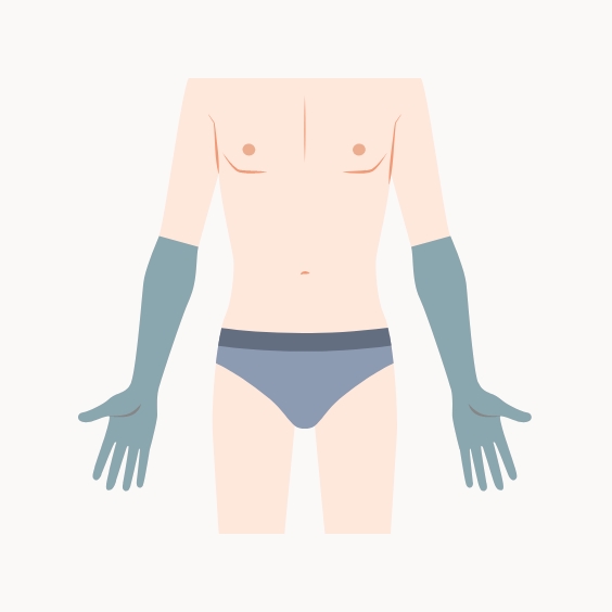 ひじ下イラスト