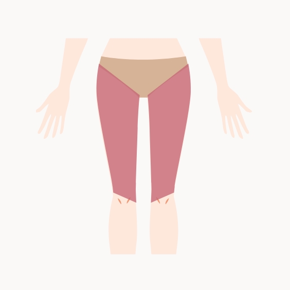 ひざ上イラスト