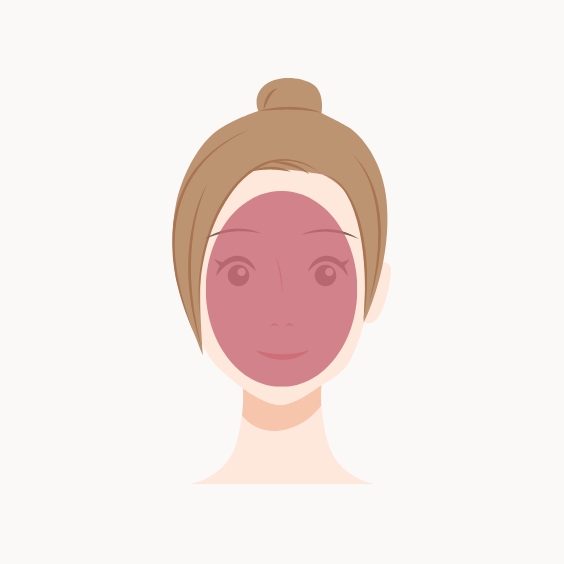 フェイシャル（顔全体）イラスト